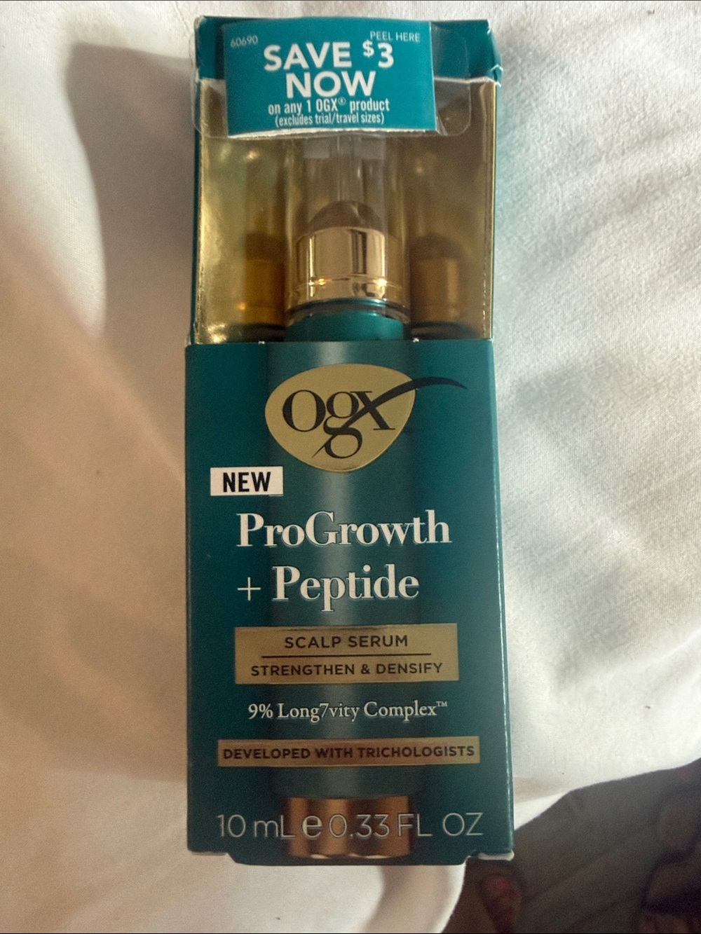 OGX ProGrowth + Peptide scalp Serum